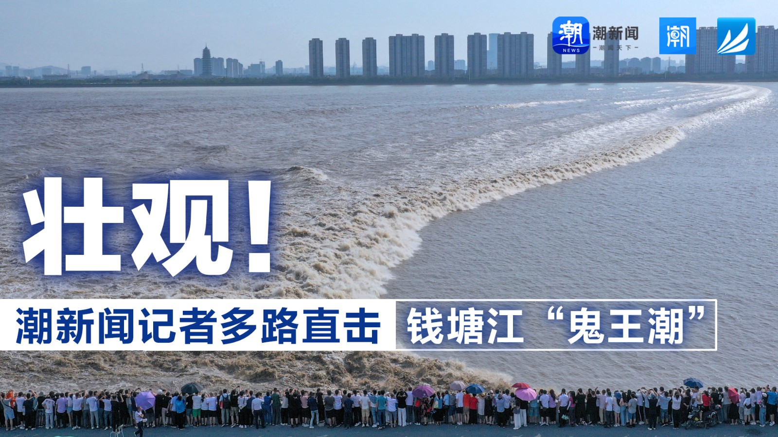 壯觀,！潮新聞記者多路直擊錢塘江“鬼王潮”
